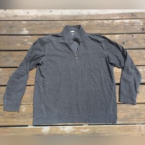 Eddie Bauer Gray Quarter-Zip Pullover, SizeXLT